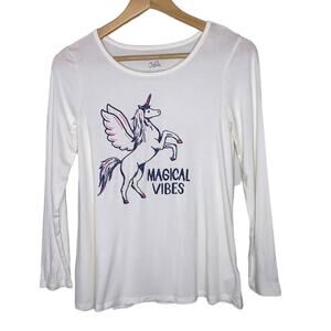 Girls NWOT Justice Unicorn Long Sleeves Tee top Size 12